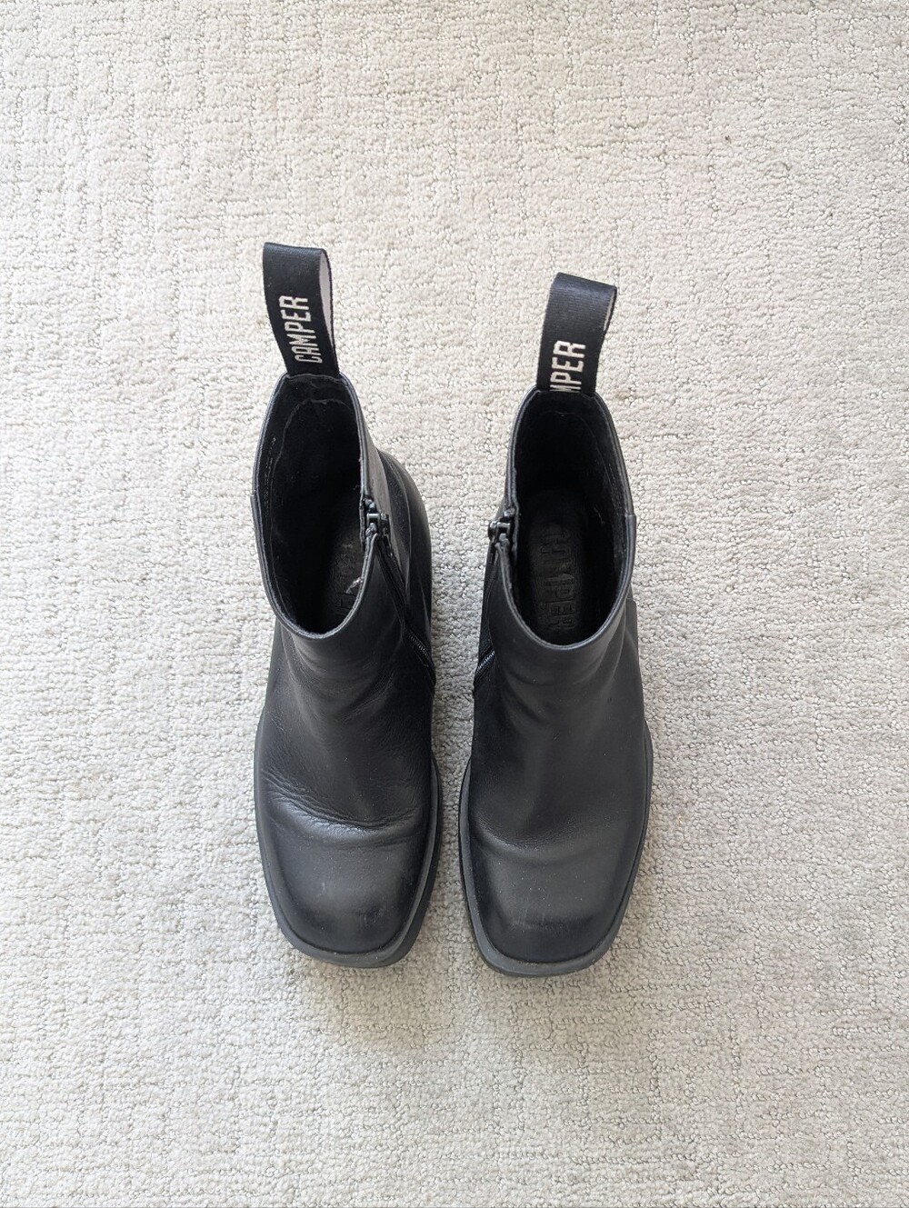 Camper Billie Black Chunky Platform Ankle Boots - Picture 3 of 9
